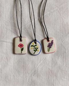 Handmade Floral Pendants Set
