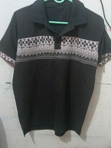Men's Graphic Print Polo T-Shirt