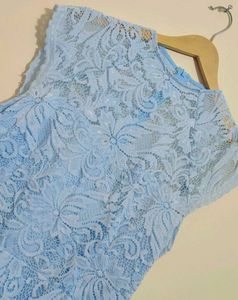 Light Blue Lace Fishtail Dress For 36 Bust