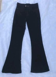 High Waist Black Flared Jeans