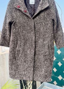 Elegant Brown Tweed Overcoat