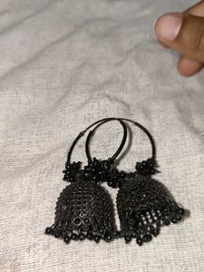 Unique Black Jhumka Earrings