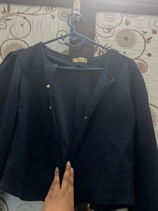 Stylish Navy Cropped Jacket