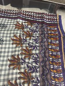 Beautiful Printed Purple Saree