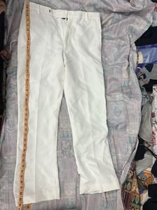Men's Classic White Bootcut Pant