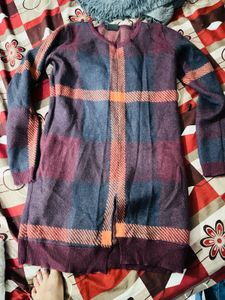 Cozy Plaid Longline Cardigan