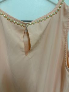 Peach Veromoda Sleeveless Gown