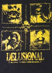 Black "Delusional" Graphic T-Shirt