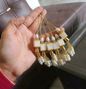 White Latkans for suit,, saares, blouse