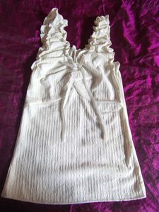 Cozy White Nightgown with Ruffles