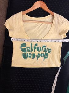Yellow California WayPOP Crop T-Shirt