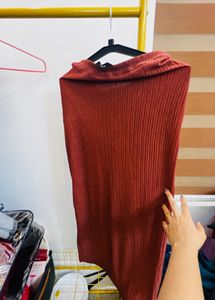 Ribbed Knit Maxi Skirt women skirts