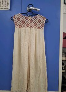 Boho Cream Ethnic Gown