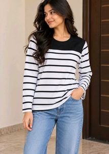 Striped Long Sleeve Top