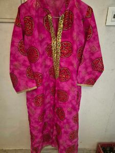 Pink Embroidered Kurta