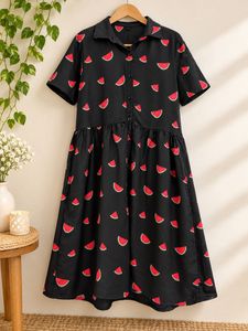 Cute Watermelon Print Mini Dress