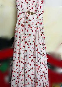 White Floral Print Dress