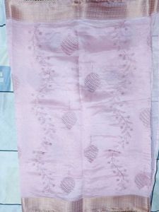 organza Pink Saree