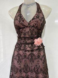 y2k Lace Halter Neck Dress