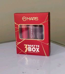 Mars Matte Lipstick 3 Piece Box Set