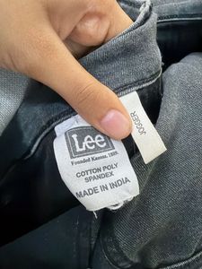 Grey Denim Jogger Pants