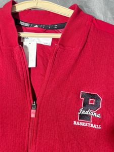 ADIDAS RED  Zip-Up Basketball Jacket