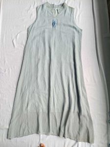 Elegant Light Blue Sleeveless Dress