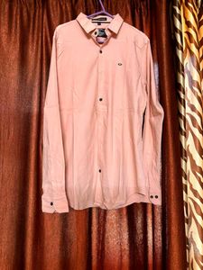 Men's Peach Full Sleeve Shirt