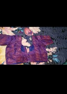 New Double Shade Saree With Stitchied Blouse