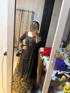 Elegant Black Kurta &amp; Skirt set😍🦋✨