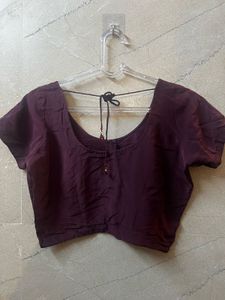 Deep Plum Short Sleeve Blouse