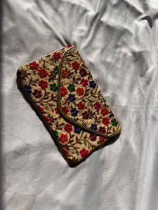 Embroidered Clutch Bag