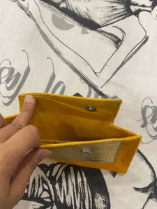 Yellow Velvet Clutch/Pouch