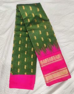 Green &amp; Pink narayanapet pattu saree