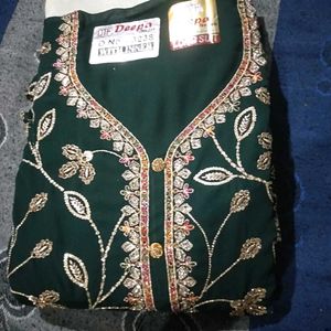 Bottle Green Colour Heavy Material