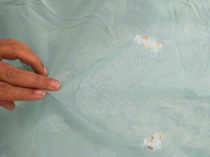 Beautiful Lucknowi Turquoise Kurta with Gota work