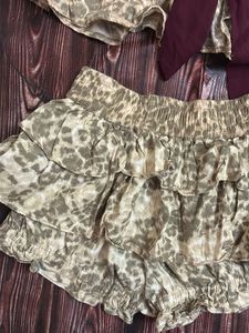 Co ord ruffle top n skort set
