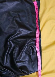 Shein Faux Leather Ruched Wrap Mini Skirt