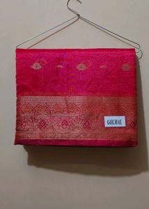 Elegant Pink Silk Saree