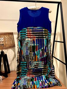 LIBAS Vibrant Abstract Print Sleeveless Dress