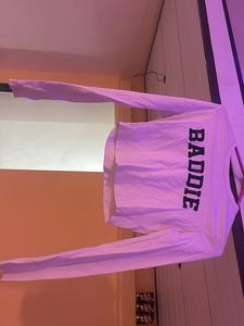 Baddie White Long Sleeve Crop Top