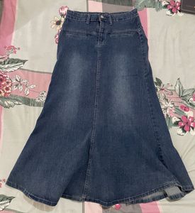 Long Denim Skirt