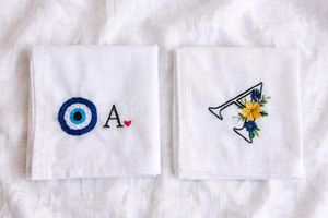 Embroidered Handkerchief Set of 2