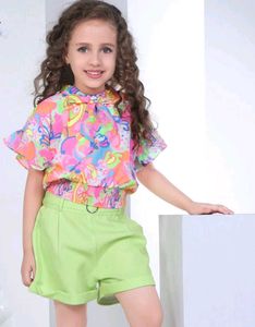 Peppermint Girls printed top with shorts