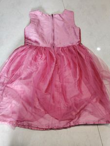 Pink Embroidered Short Party Wear DressDress