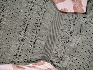 Green Knit A-Line Dress