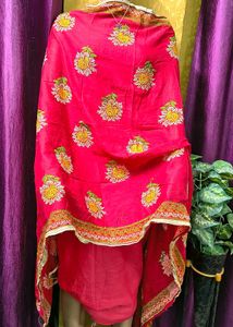 Elegant full Embroidered Red Dupatta