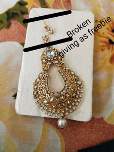 Gold Heart Pendant &amp; Earring Set no bargaining