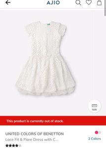Girls White Lace Dress