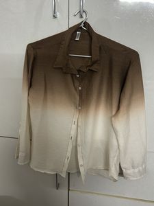 Dip-Dye Button-Up Shirt